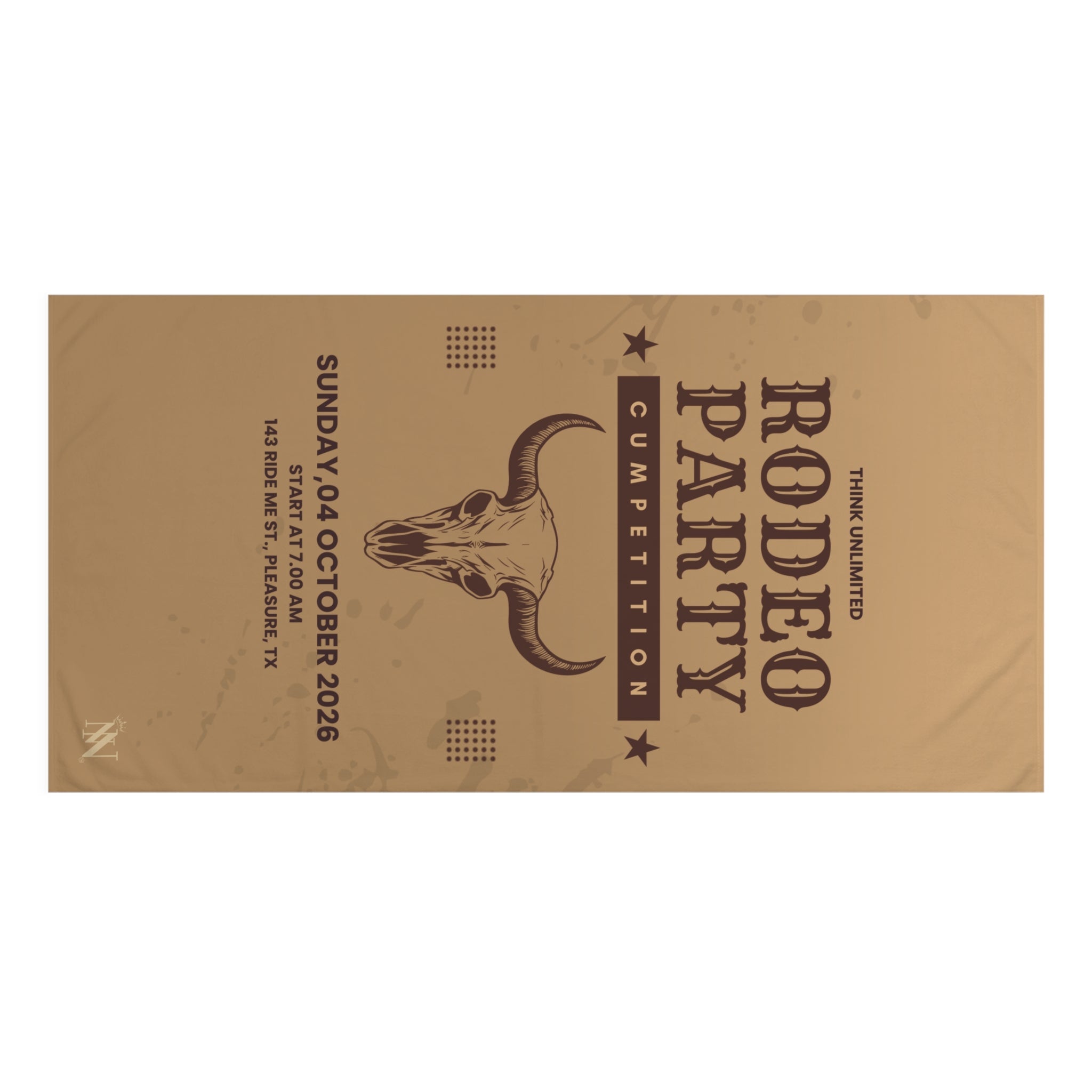 Rodeo Party Cumpetition Silky Soft Mink Cotton Extra Large Playful Sex Towel