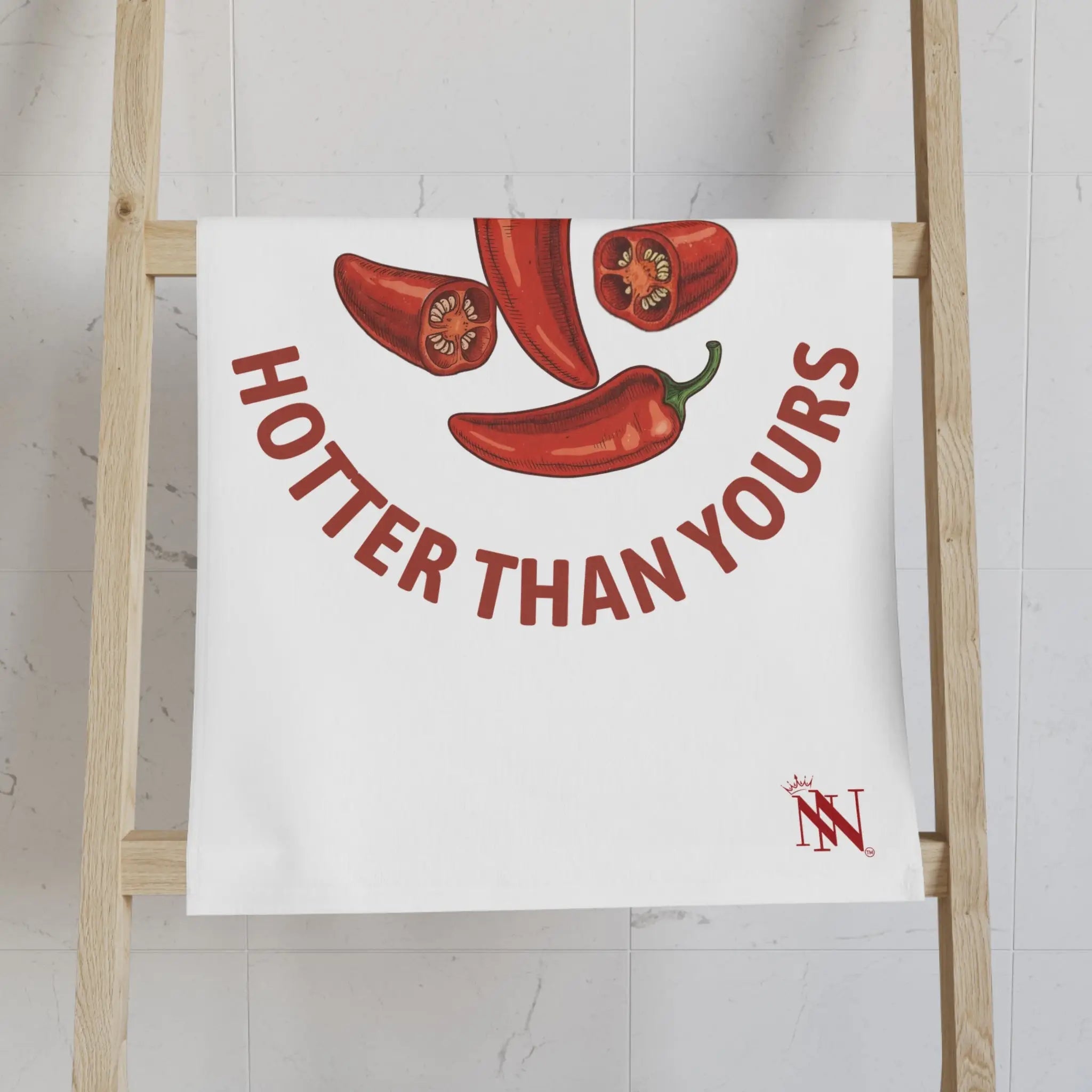 My Boyfriend is Hotter Than Yours Pepper | Mix & Match Classic Fun-Flirty Lovers’ Towels