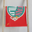 Stay Wild Retro Sticker Bright Red Cum Towel