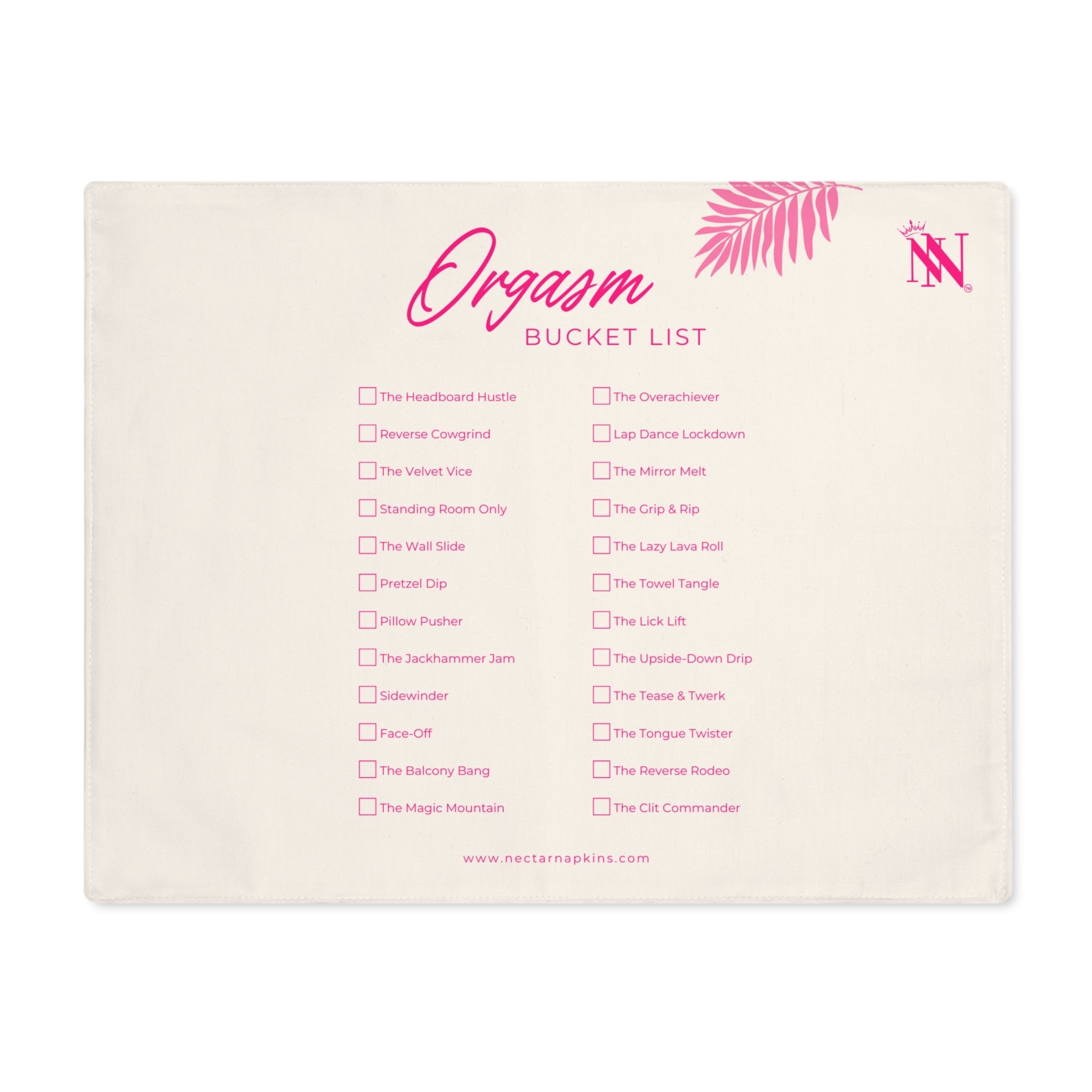 Orgasm Bucket List | Mix & Match Playful Fun-Flirty Lovers’ Toy Mats