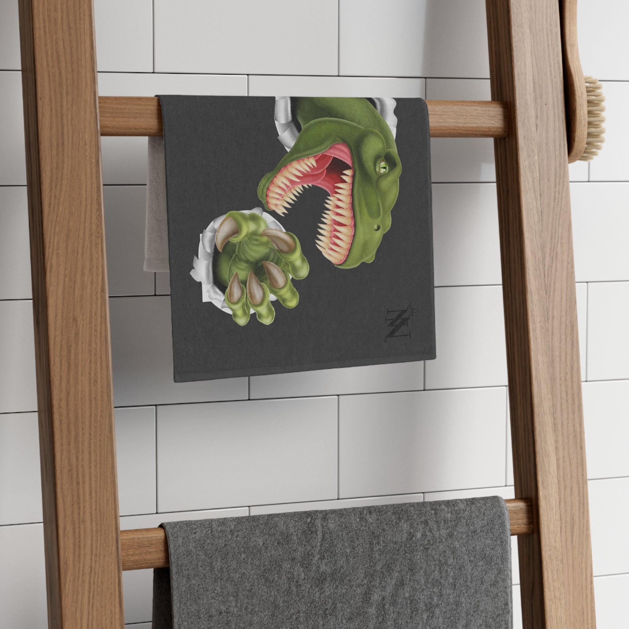 Like a Dinosaur Dark Grey | Mix & Match Soft Fun-Flirty Lovers’ Towels