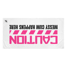 Caution: Messy Cum Happens Here | Mix & Match XL Fun-Flirty Lovers’ Towels