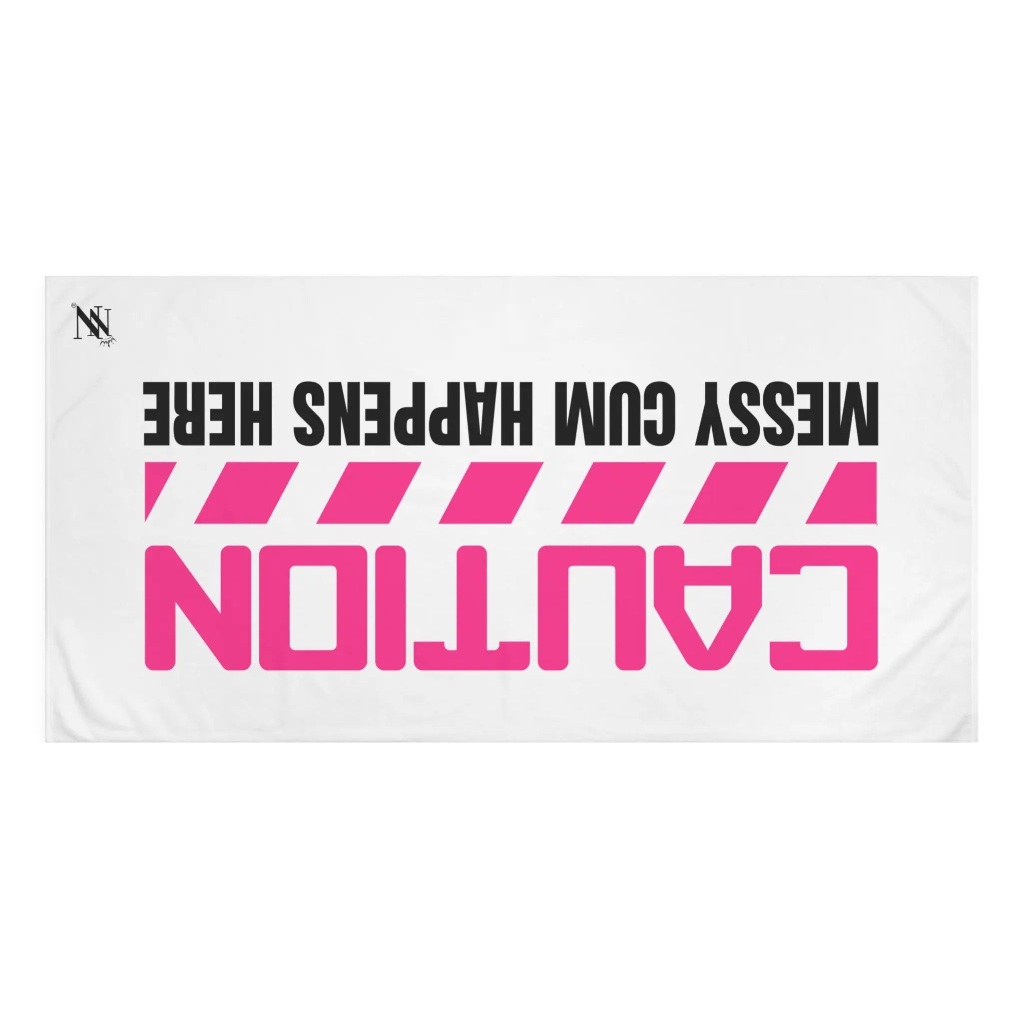 Caution: Messy Cum Happens Here | Mix & Match XL Fun-Flirty Lovers’ Towels