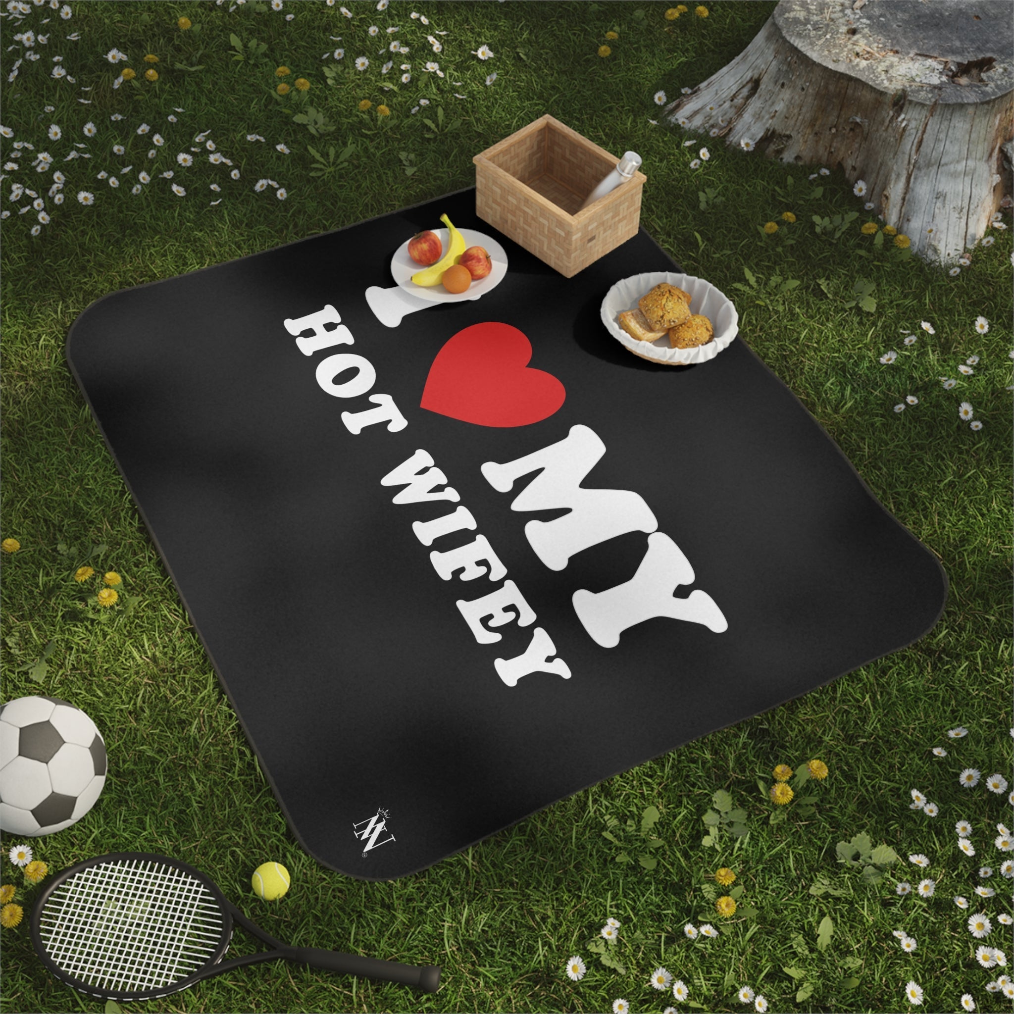 I Love My Hot Wifey | Mix Match Fun-Flirty Lovers’ Water-Resistant Blankets