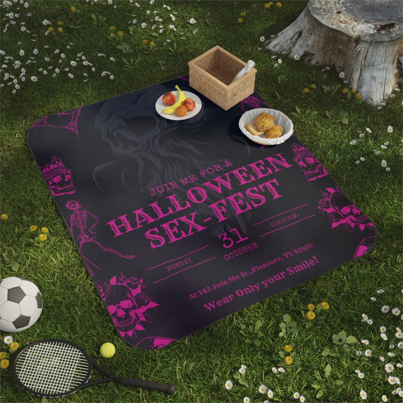 Join Us Halloween Sex-Fest I Love You Cherry Much | Mix Match Fun-Flirty Lovers’ Water-Resistant Blankets