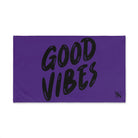 Good Vibes Bubble Print Purple Cum Towel