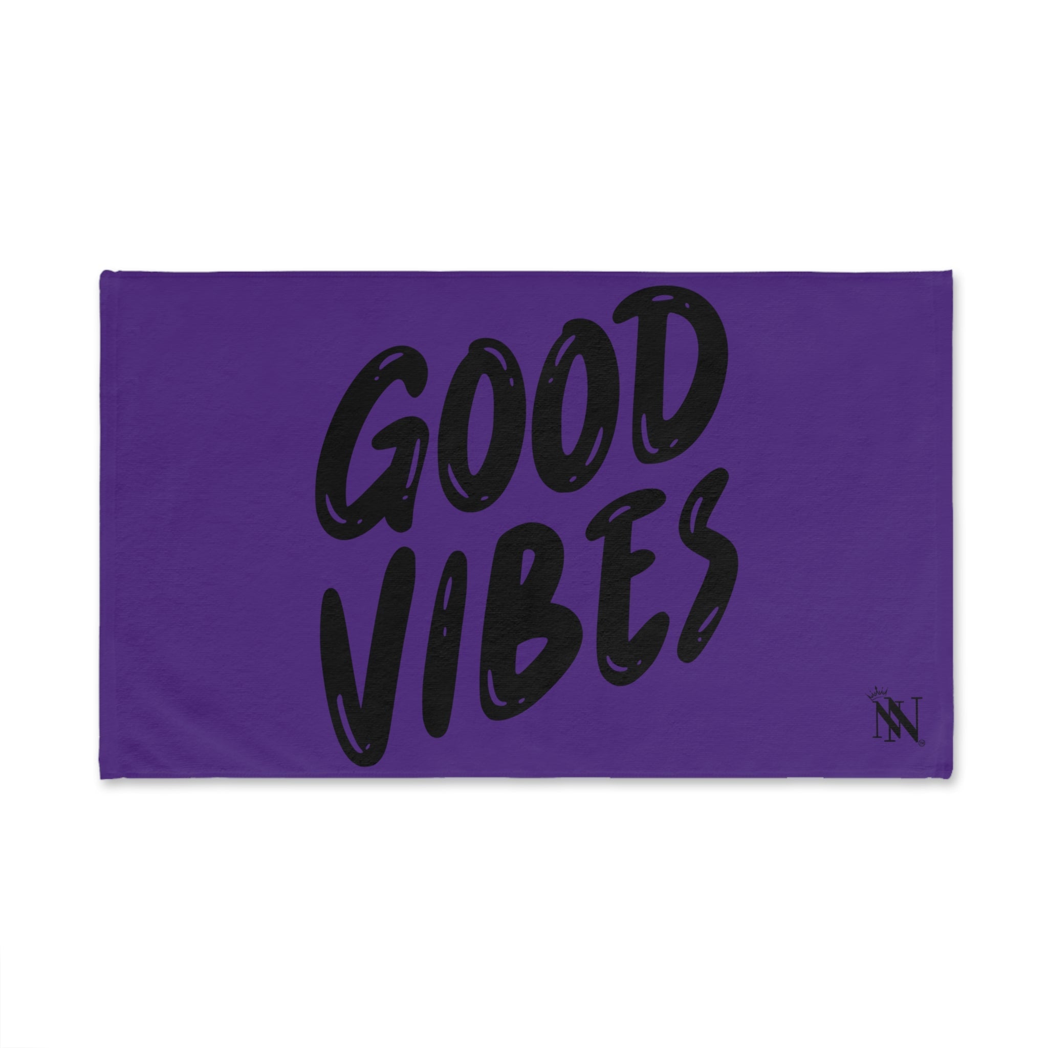 Good Vibes Bubble Print Purple Cum Towel