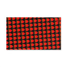 Red Flaming Heart Black Print Cum Towel