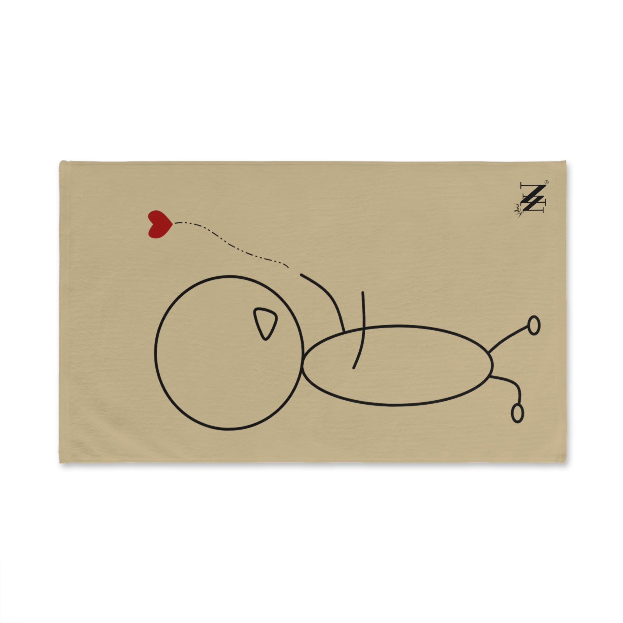 Stick Man Heart Balloon Gold Cum Towel