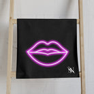 Her Lips His Mustache Neon Shareable Cum Towel