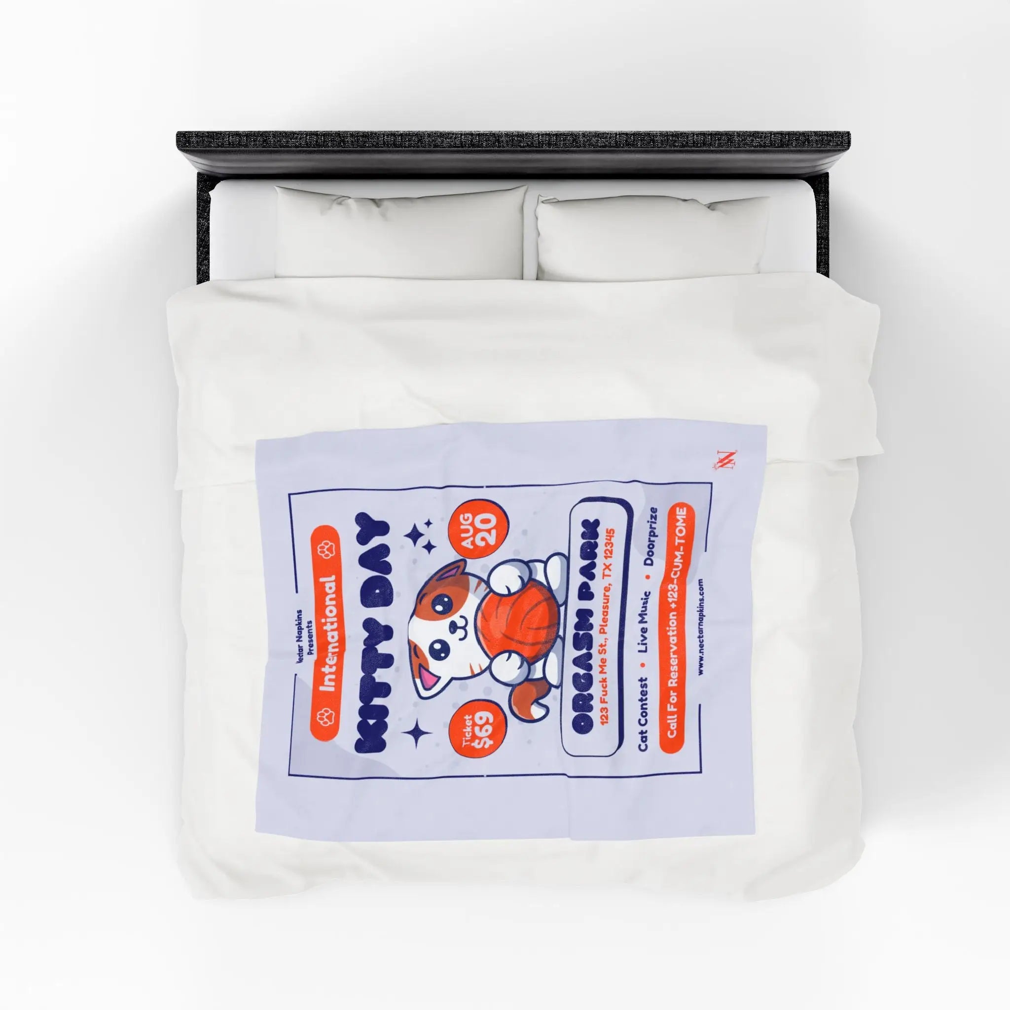 International Kitty Day | Mix & Match Velveteen Fun-Flirty Lovers’ Blankets