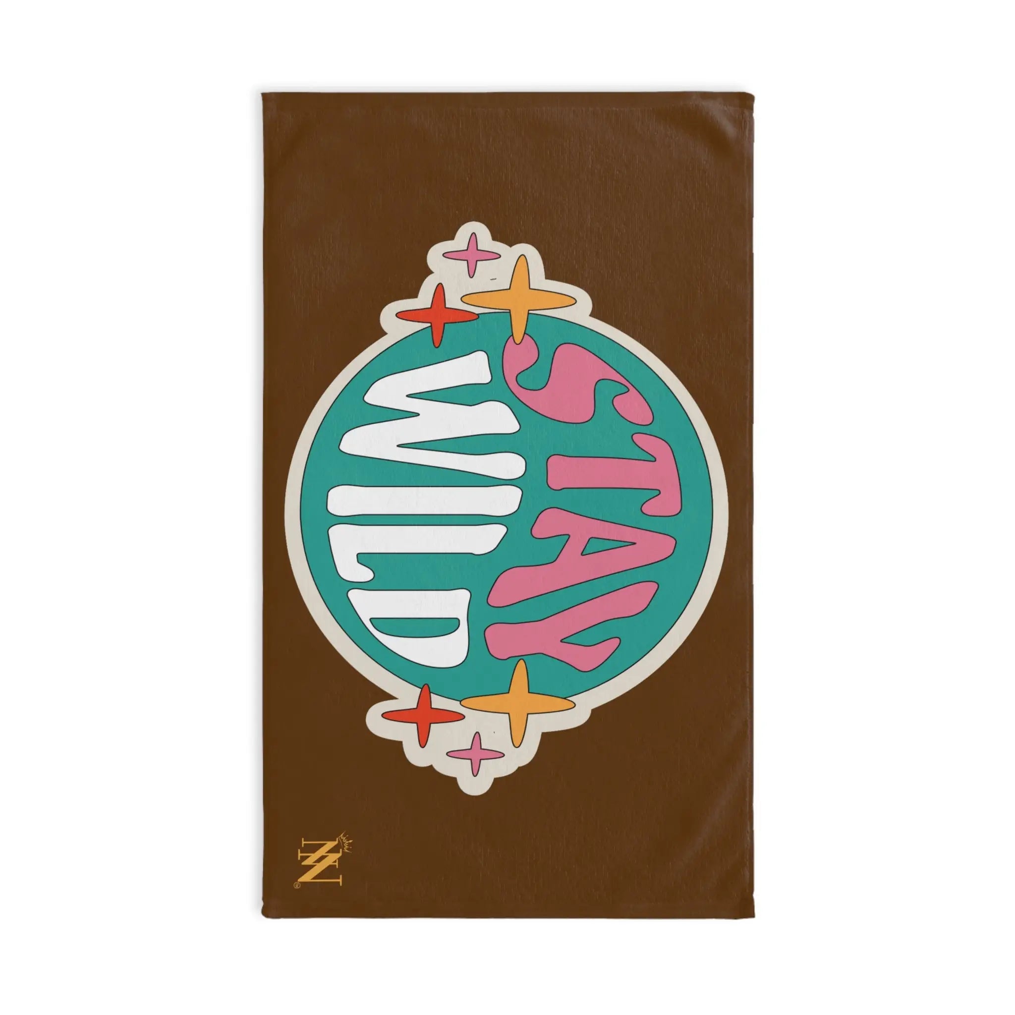 Stay Wild Retro Sticker Brown Stay Gold Retro Sticker