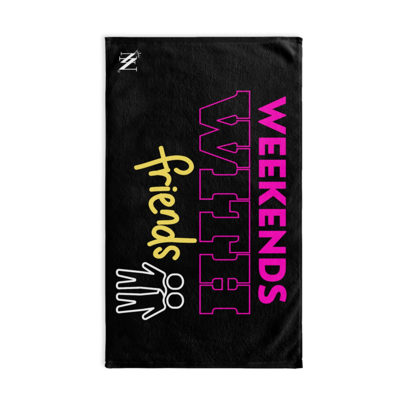 Weekends with Friends Black | Mix & Match Classic Fun-Flirty Lovers’ Towels