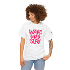 Wake Up & Slay | Mix & Match Cotton Unisex Fun-Flirty Lovers’ T-Shirts