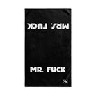 Mr. Mrs. Fuck Shareable Sides Black | Mix & Match Classic Fun-Flirty Lovers’ Towels