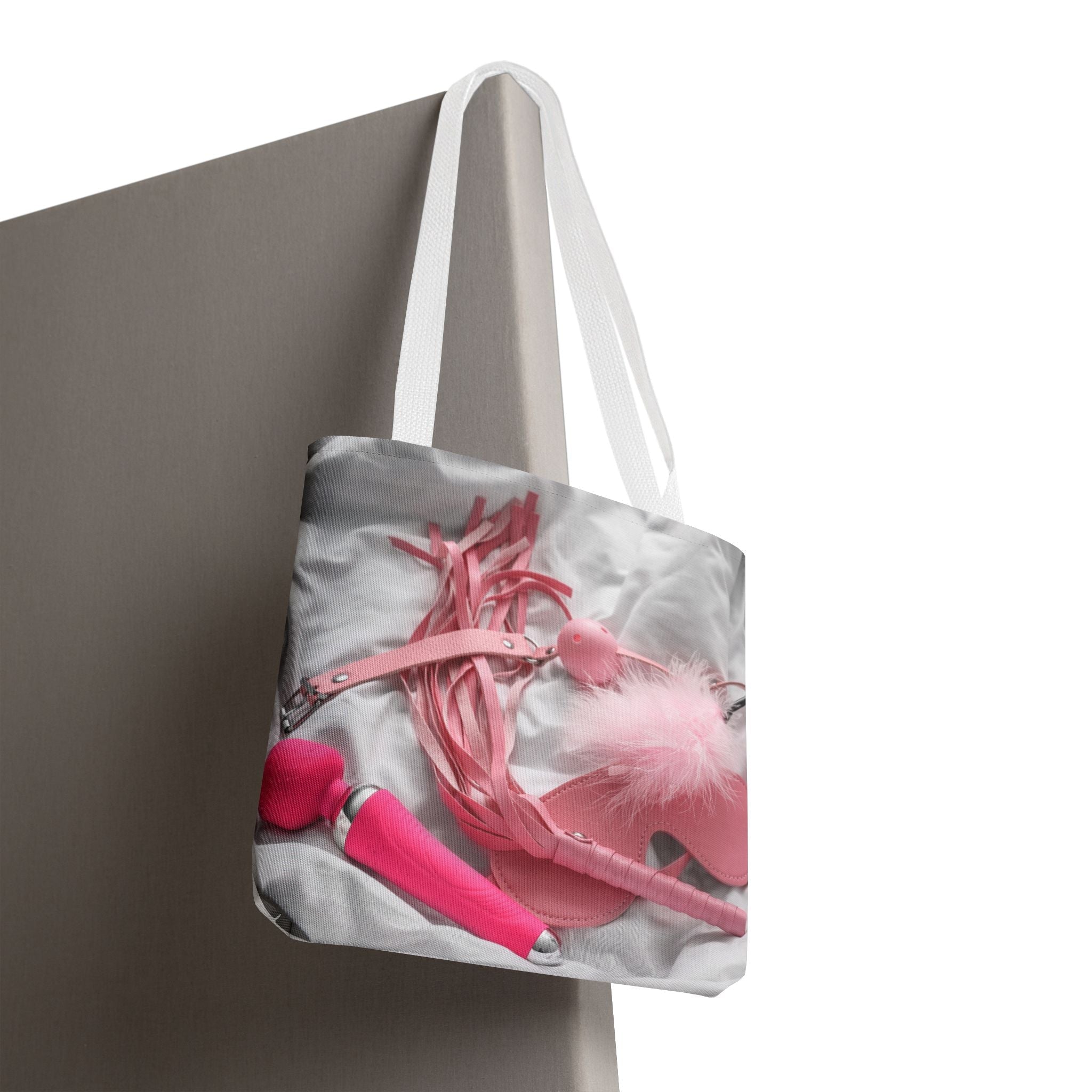 Kinky Pink Sex Toys & Feather Photograph | Mix & Match Fun-Flirty Lovers’ Totes