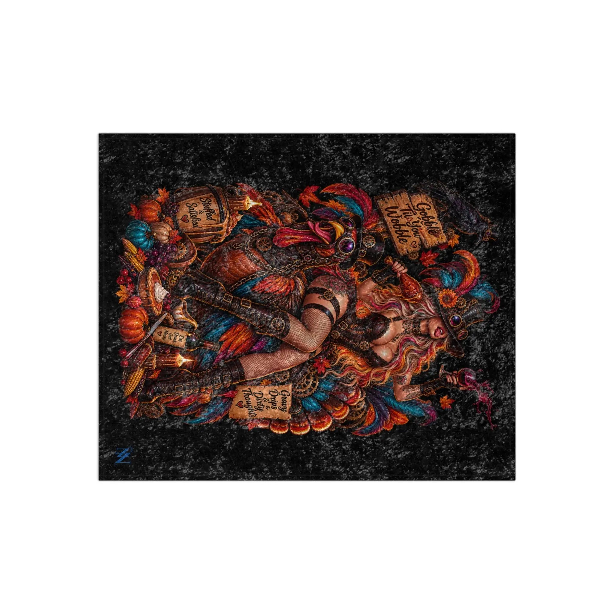 Thanksgiving Fall Wicked Fantasy | Nectar Napkins Fun-Flirty Lovers’ Crushed Velvet Blankets