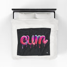 Dripping Cum Black | Mix & Match Velveteen Fun-Flirty Lovers’ Blankets