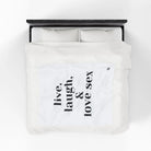 Live Laugh & Love Sex | Mix & Match Fun-Flirty Lovers’ Blankets