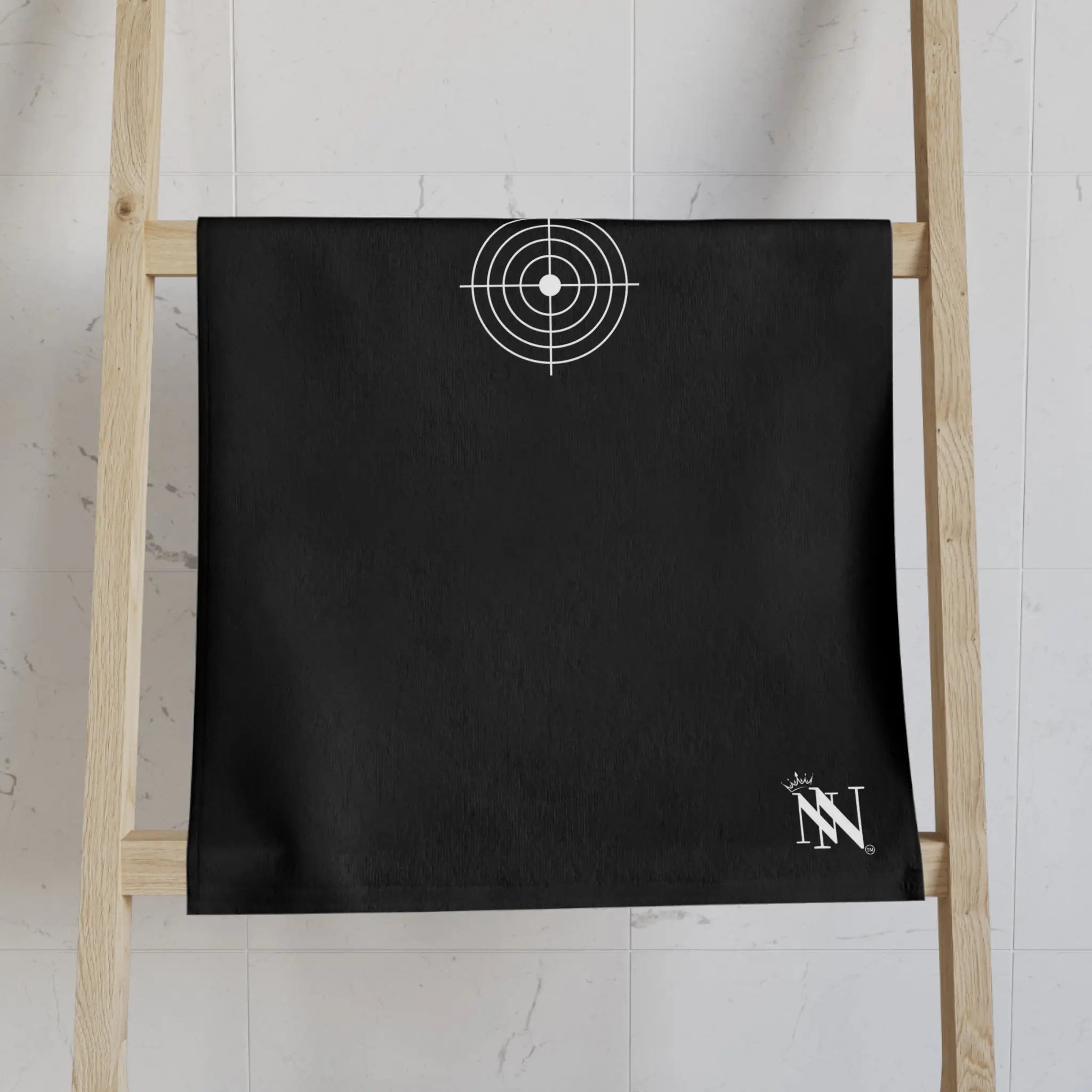 Small White Bullseye Target Crosshairs | Mix & Match Classic Fun-Flirty Lovers’ Towels