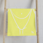 Sexy Female Outline Light Yellow Cum Towel