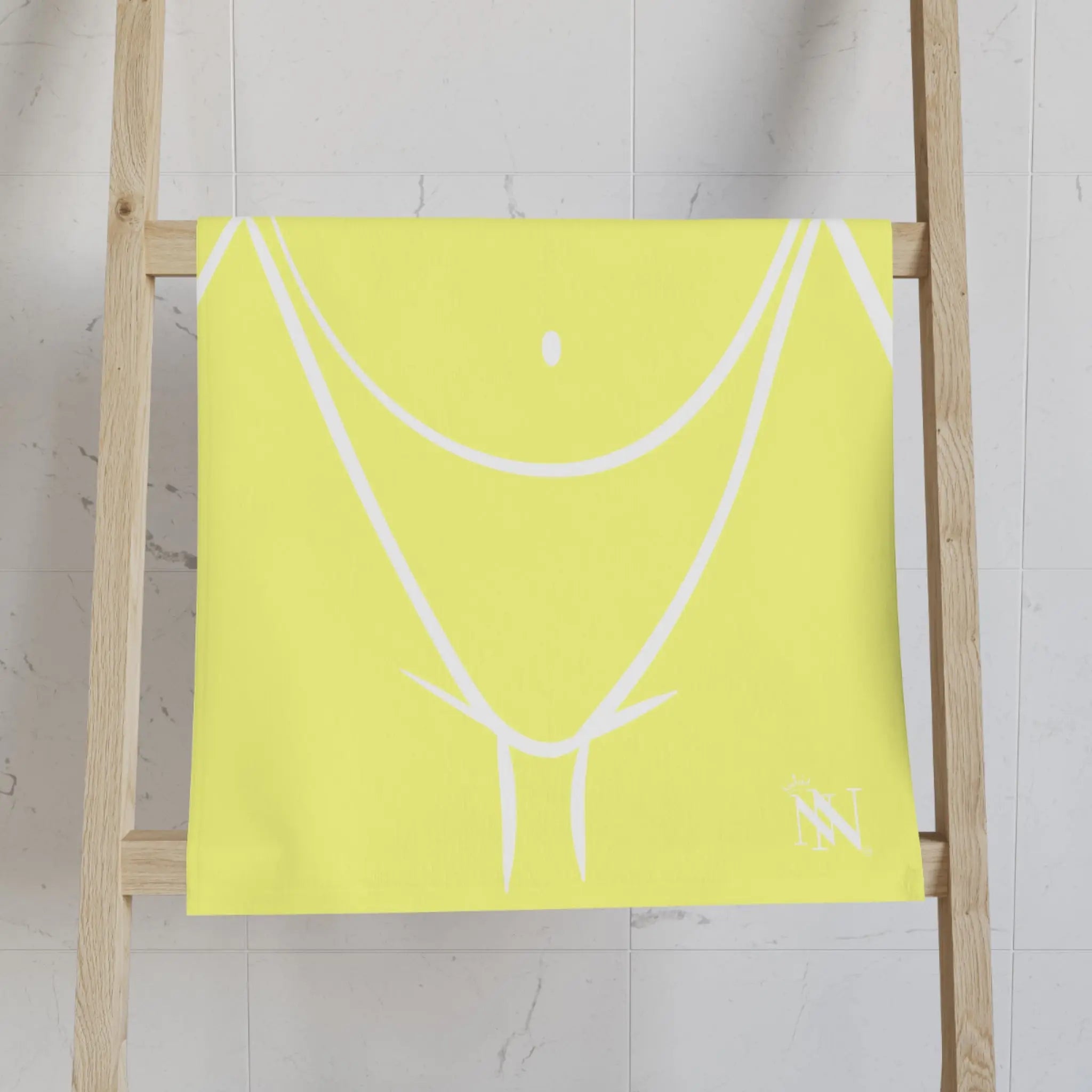 Sexy Female Outline Light Yellow Cum Towel