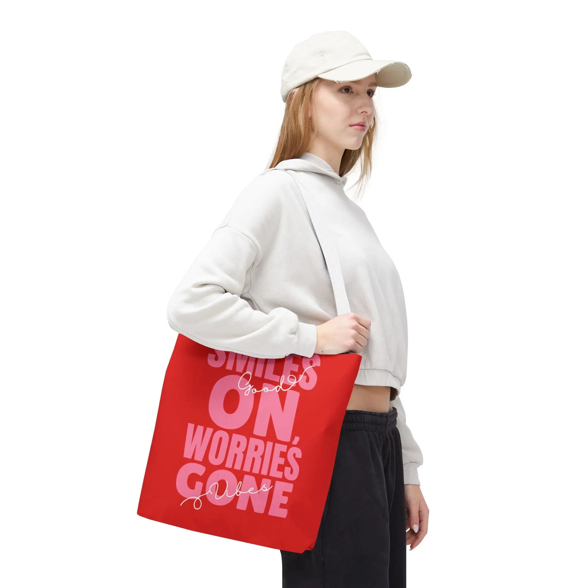 Smiles On Worries Gone Good Vibes | Mix & Match Fun-Flirty Lovers’ Totes
