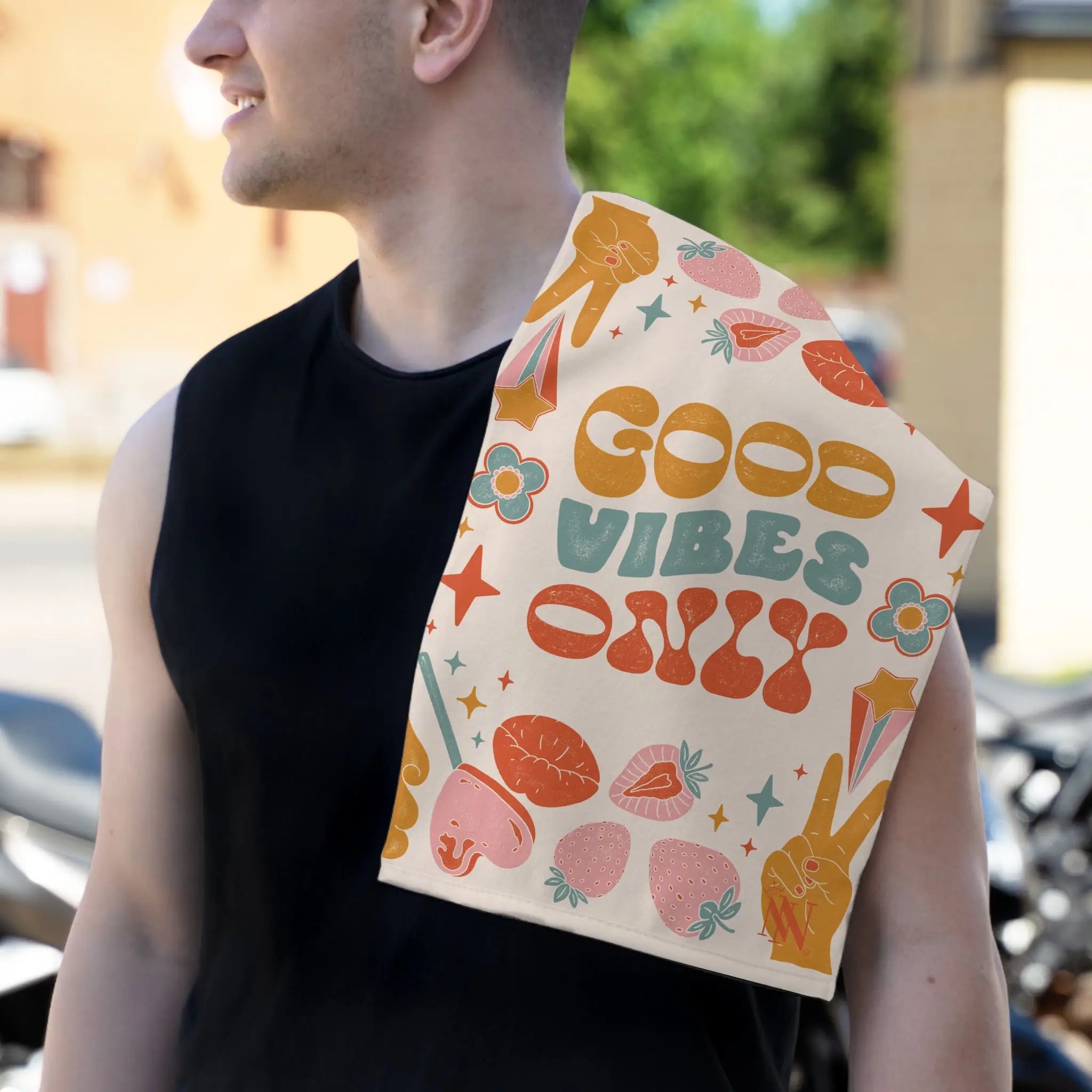 Vintage Boho Good Vibes Only | Mix & Match Soft Fun-Flirty Lovers’ Towels