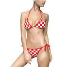 Red & White Checkered | Mix & Match Fun-Flirty Lovers’ String Bikinis