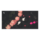Furry Hand Cuffs & Roses Photograph | Mix & Match XL Fun-Flirty Lovers’ Towelsl