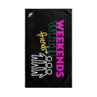 Weekends+ With Friends People Black | Mix & Match Classic Fun-Flirty Lovers’ Towels
