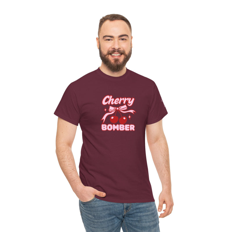Cherry Bomber | Mix & Match Cotton Unisex Fun-Flirty Lovers’ T-Shirts