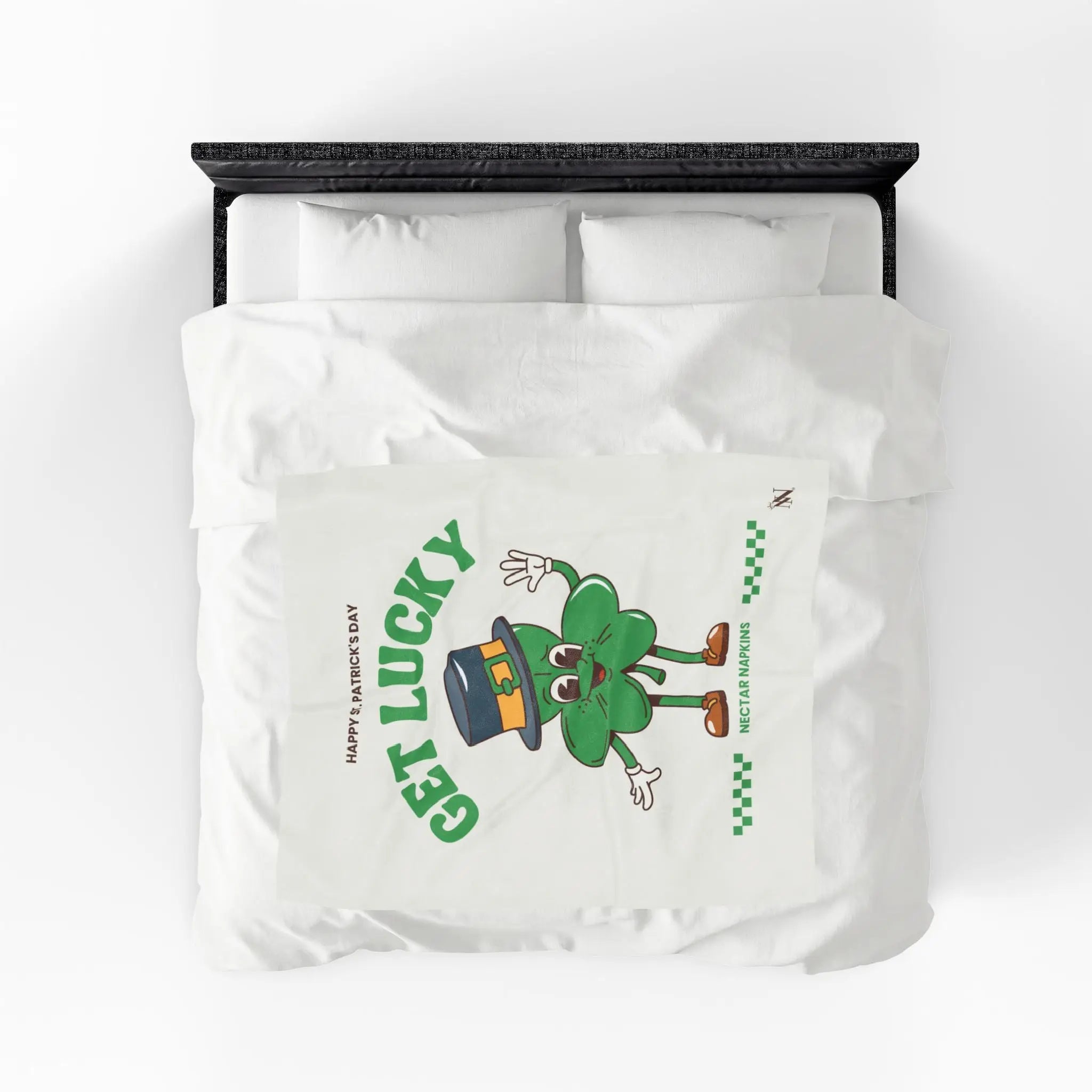 Get Lucky Shamrock St. Patrick’s Day | Mix & Match Soft Fun-Flirty Lovers’ Blankets