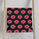 Lips Kiss Mark Pattern Cum Towel