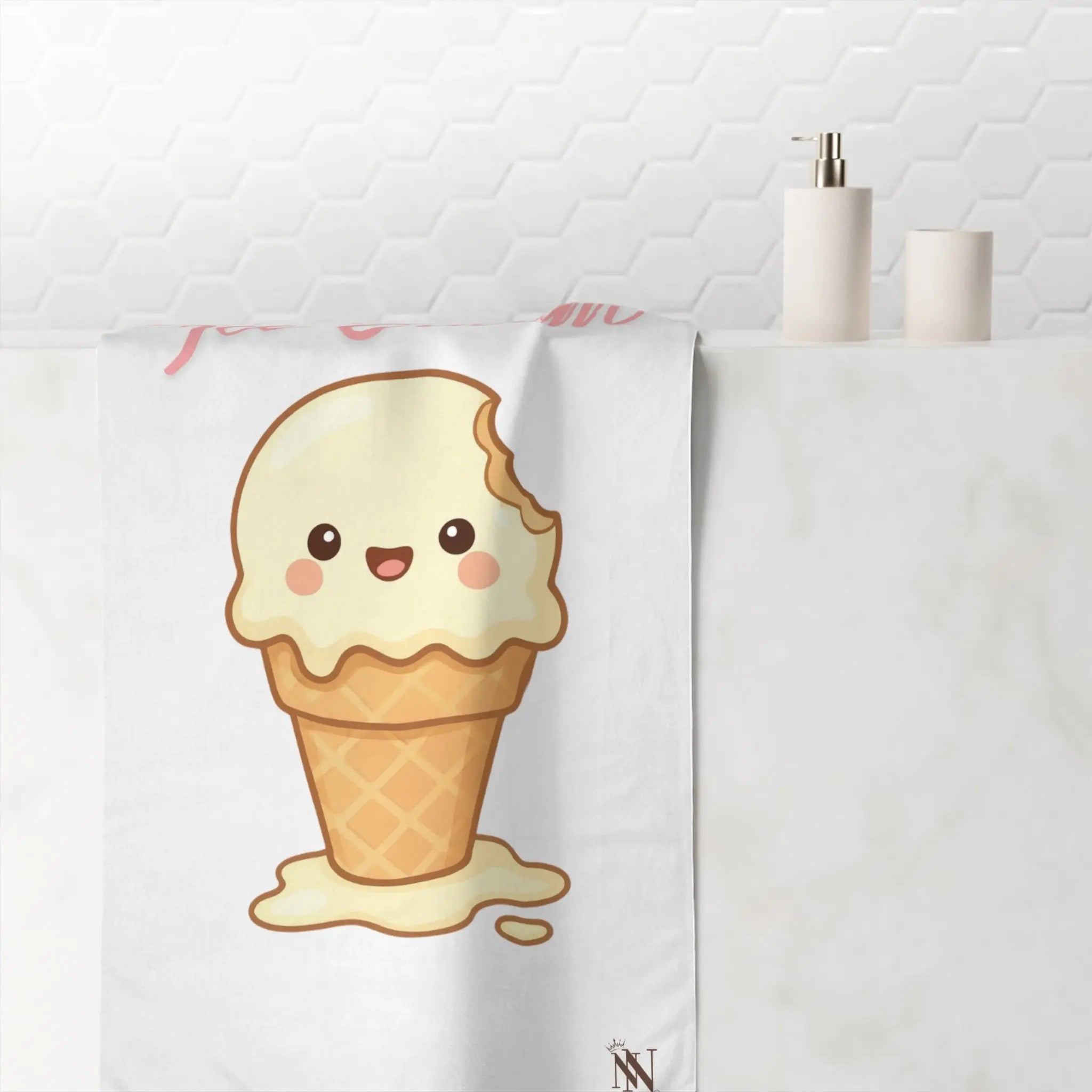 Lick Me Til’ Ice Cream | Nectar Napkins XL Fun-Flirty Lovers’ Towels