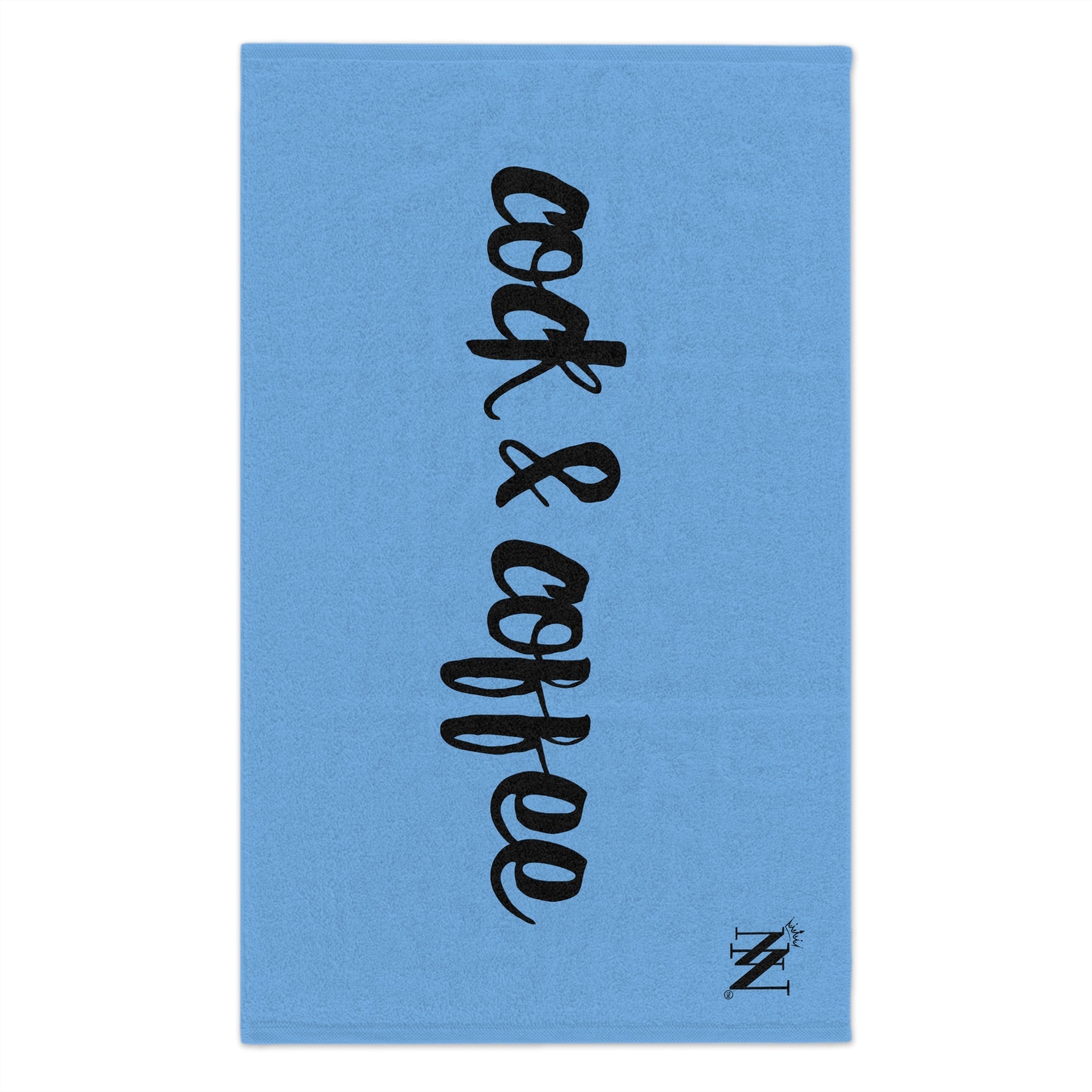 Cock & Coffee Light Blue | Mix & Match Soft Fun-Flirty Lovers’ Towels