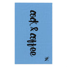 Cock & Coffee Light Blue | Mix & Match Soft Fun-Flirty Lovers’ Towels