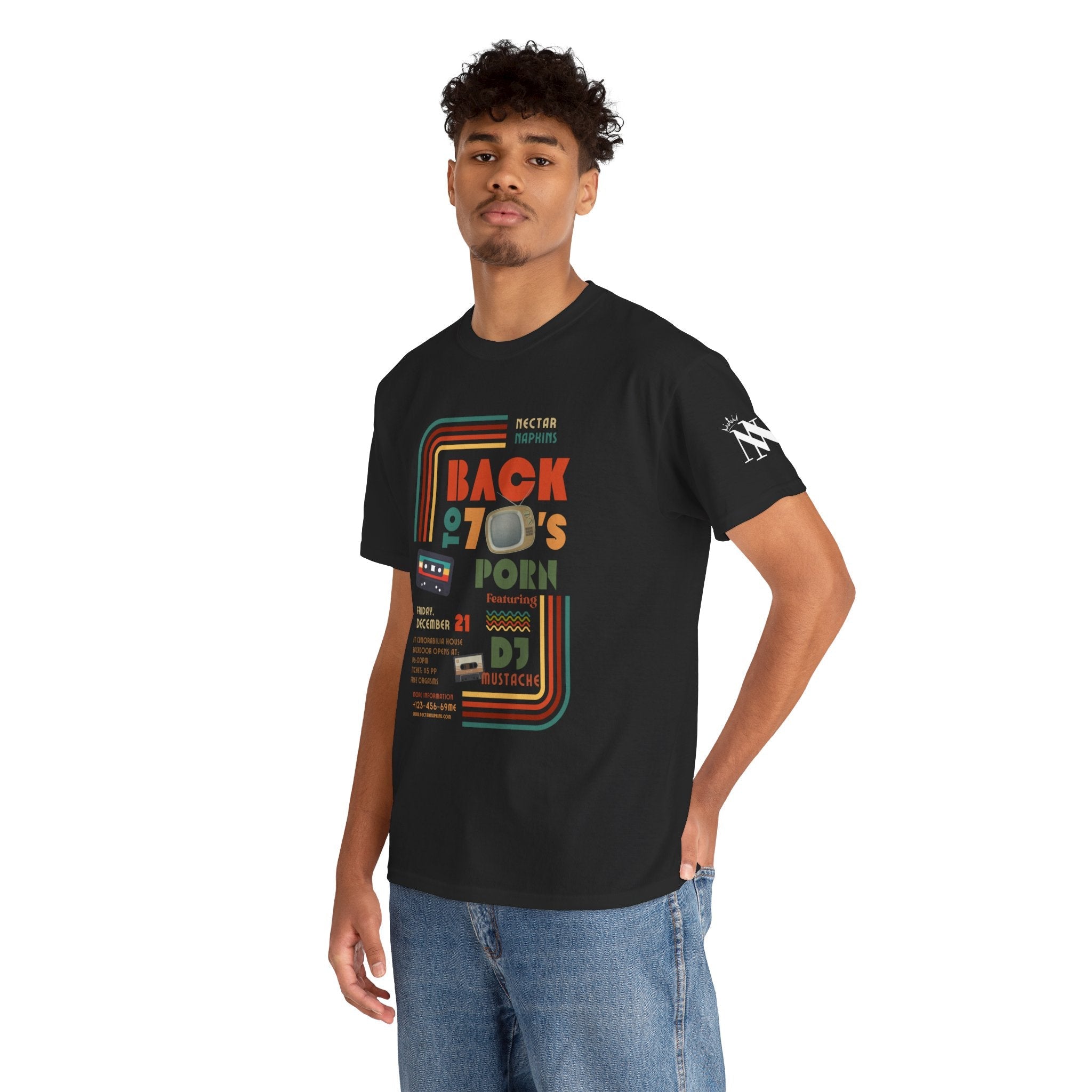 Back to 70s Porn | Mix & Match 100% Cotton Unisex Fun-Flirty Lovers’ Tees