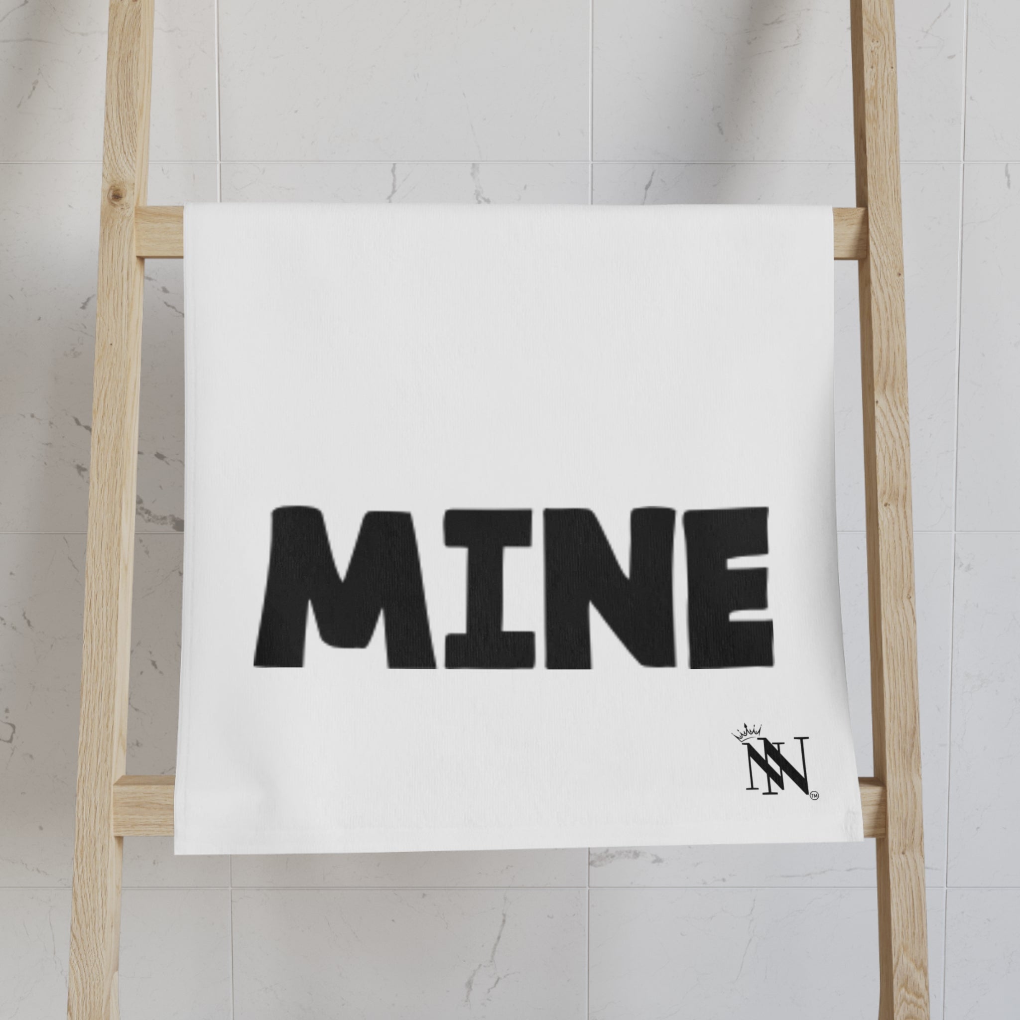 Yours Mine Shareable White | Mix & Match Classic Fun-Flirty Lovers’ Towels