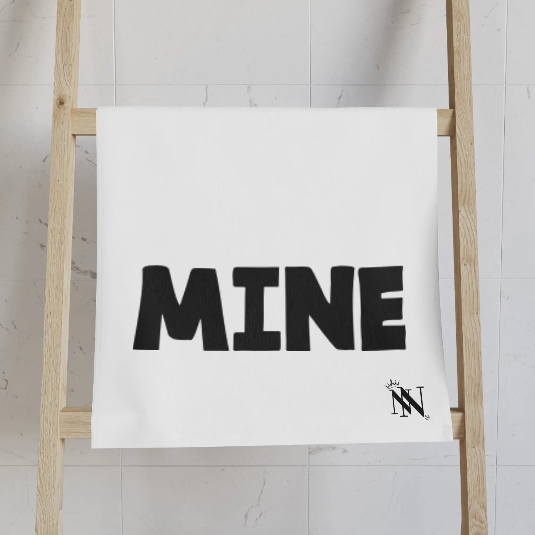 Yours Mine Shareable White | Mix & Match Classic Fun-Flirty Lovers’ Towels