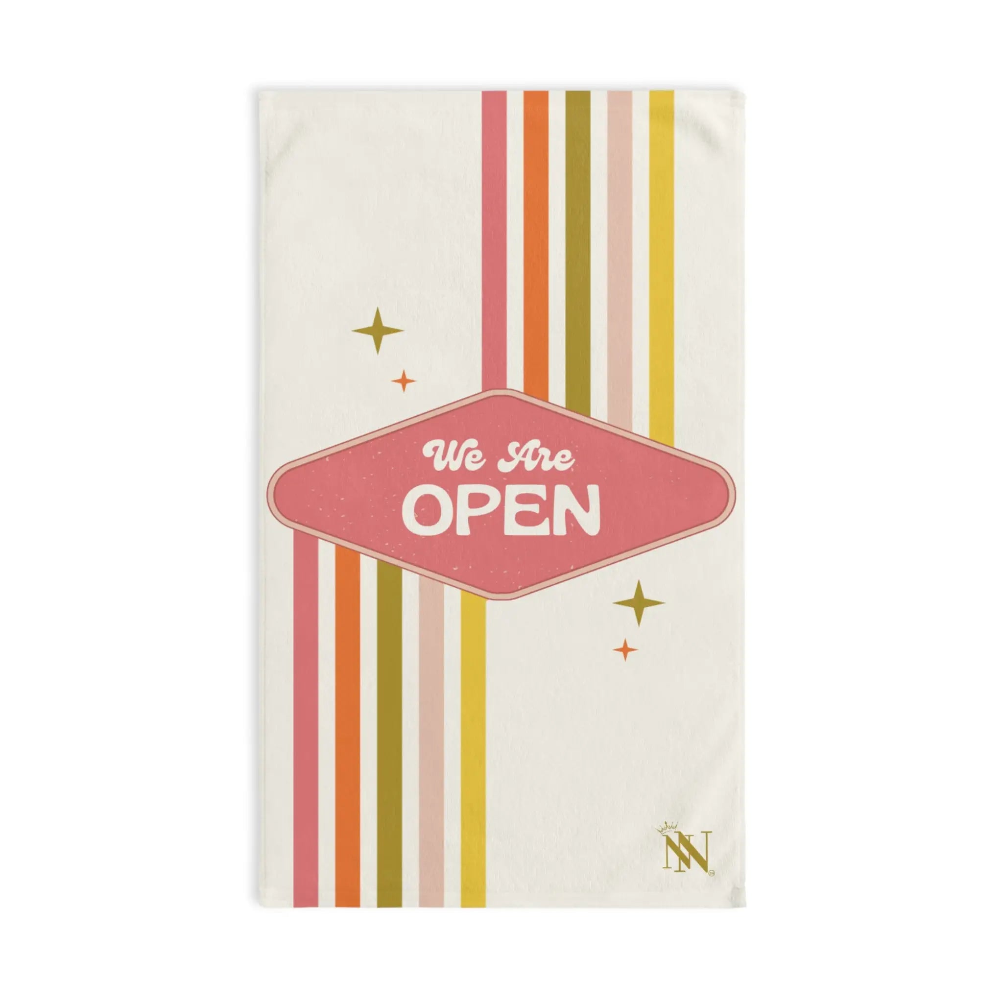 We Are Open Retro Cum Towel