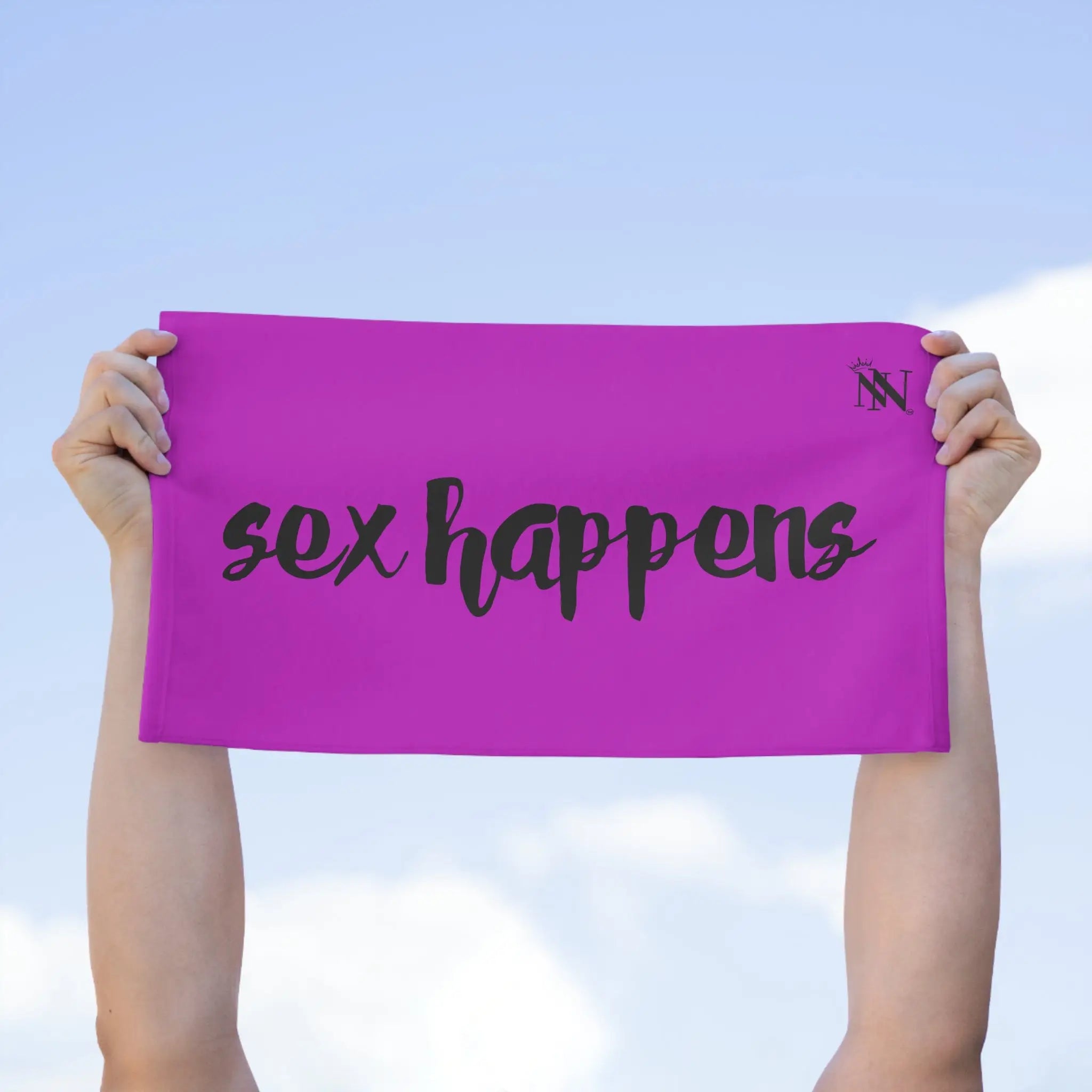 Sex Happens Bright Purple | Mix & Match Soft Fun-Flirty Lovers’ Towels