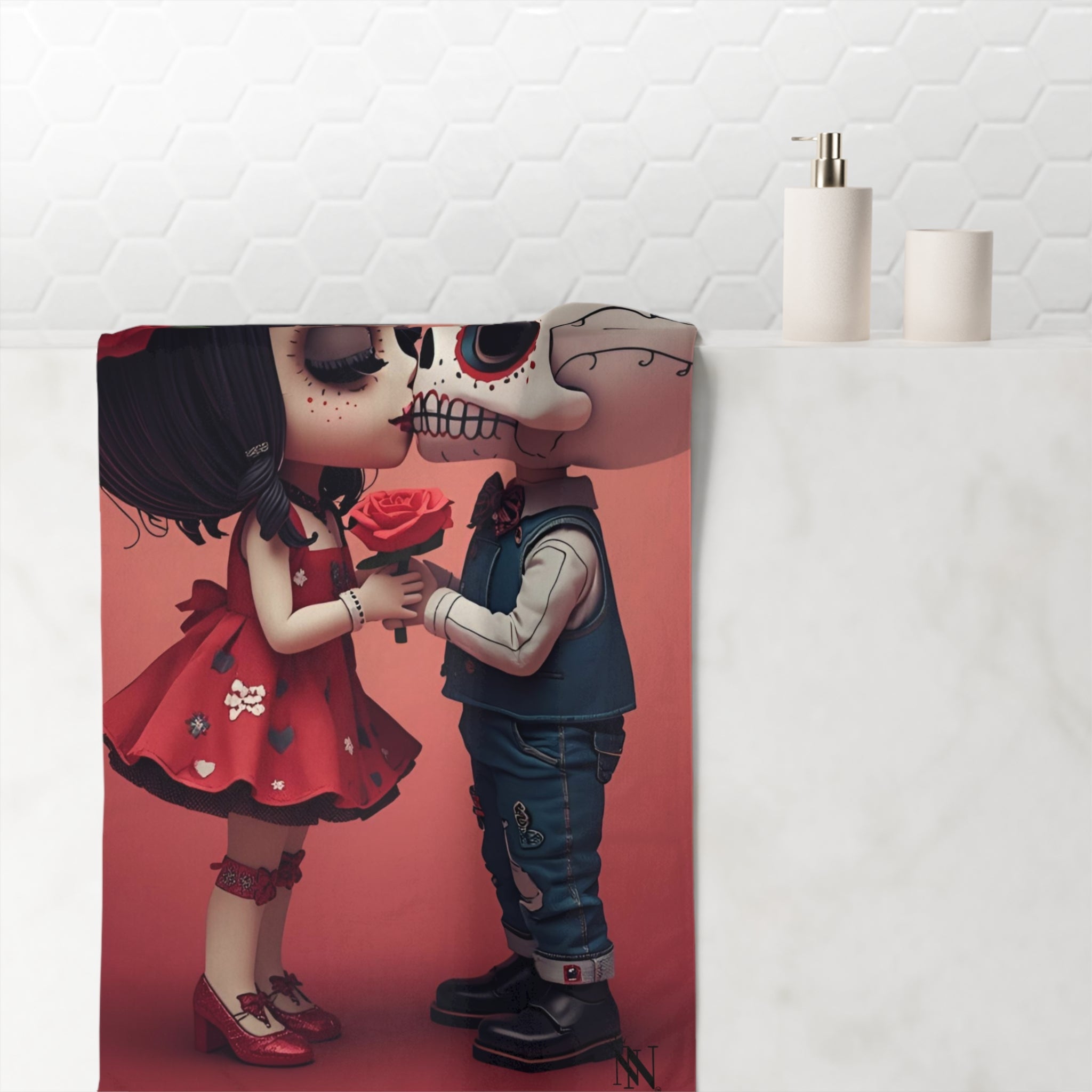 Day of the Dead’s Kiss | Mix & Match XL Fun-Flirty Lovers’ Towels