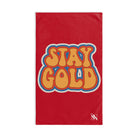 Stay Gold Retro Sticker Red Cum Towel