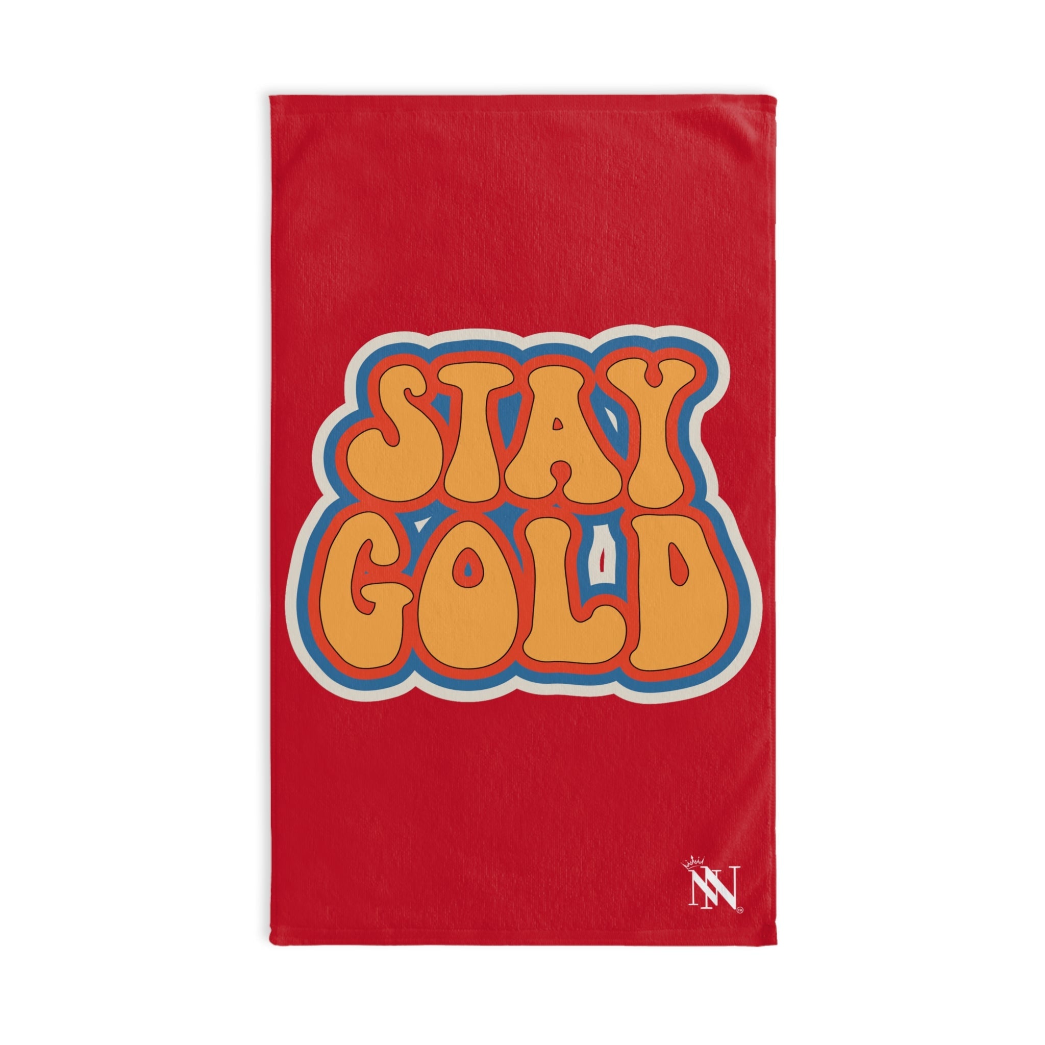 Stay Gold Retro Sticker Red Cum Towel