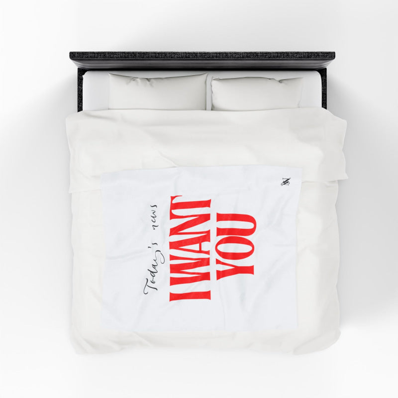 Today’s News I Want You | Mix & Match Soft Fun-Flirty Lovers’ Blankets