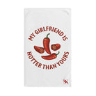 My Girlfriend is Hotter Than Yours Pepper | Mix & Match Classic Fun-Flirty Lovers’ Towels