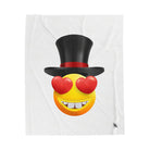 Love in a Top Hat Emoji | Mix & Match Velveteen Fun-Flirty Lovers’ Blankets