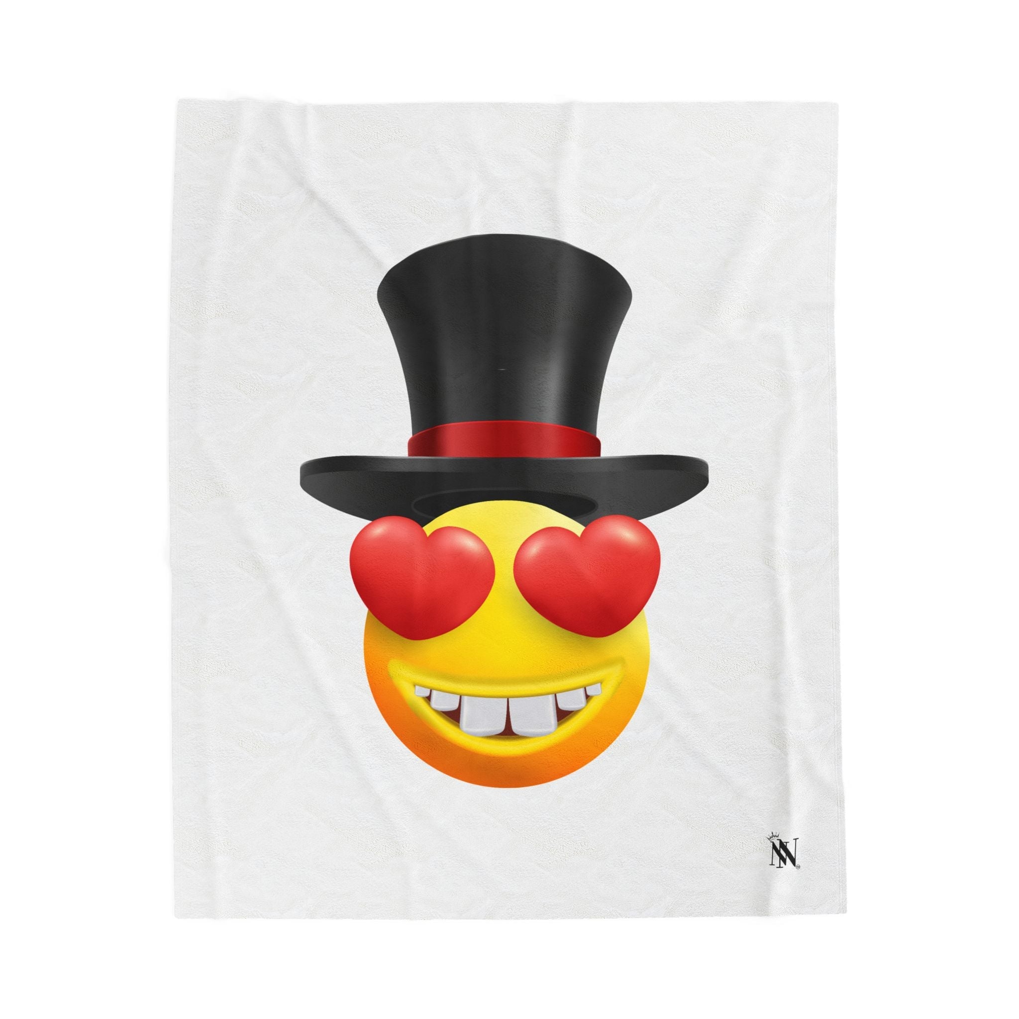Love in a Top Hat Emoji | Mix & Match Velveteen Fun-Flirty Lovers’ Blankets