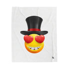 Love in a Top Hat Emoji | Mix & Match Velveteen Fun-Flirty Lovers’ Blankets
